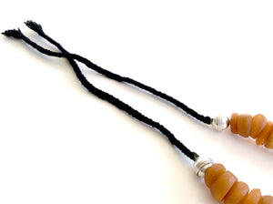 Moroccan bone  beads unique necklace,Berber metal beads jewelry