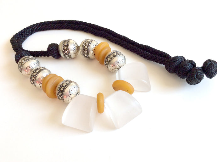 Modern marrocan necklace,berber metal beads