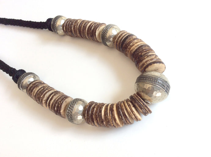 Organic black/brown necklace
