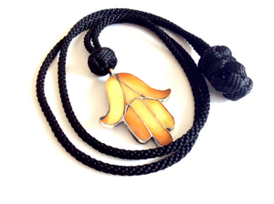 Hand of Fatima, Hamsa ,protection pendant necklace.